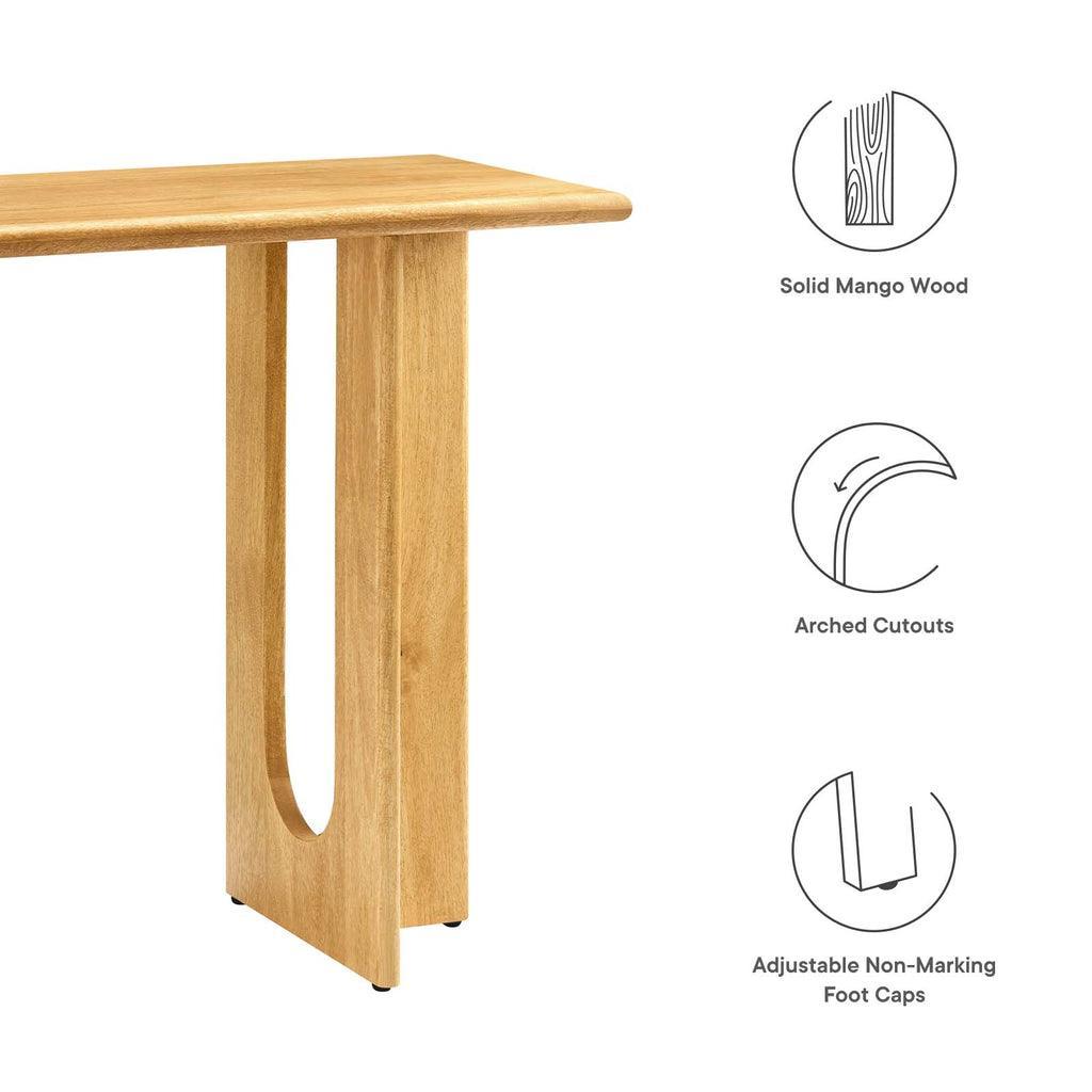 Modway Rivian 46" Console Table Solid Mango Wood FredCo