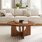 Modway Rivian Round 34" Coffee Table Solid Mango Wood FredCo