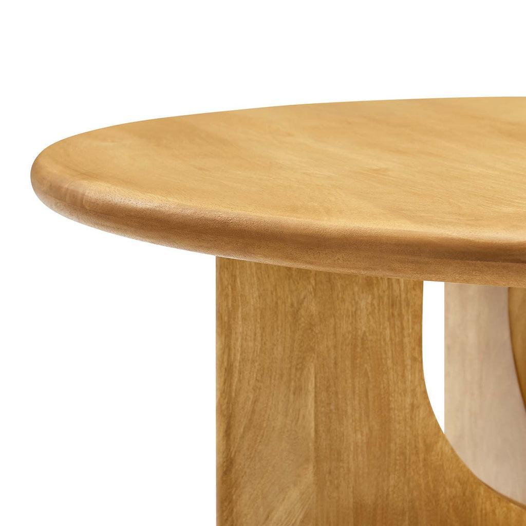 Modway Rivian Round 34" Coffee Table Solid Mango Wood FredCo