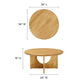 Modway Rivian Round 34" Coffee Table Solid Mango Wood FredCo