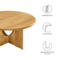 Modway Rivian Round 34" Coffee Table Solid Mango Wood FredCo