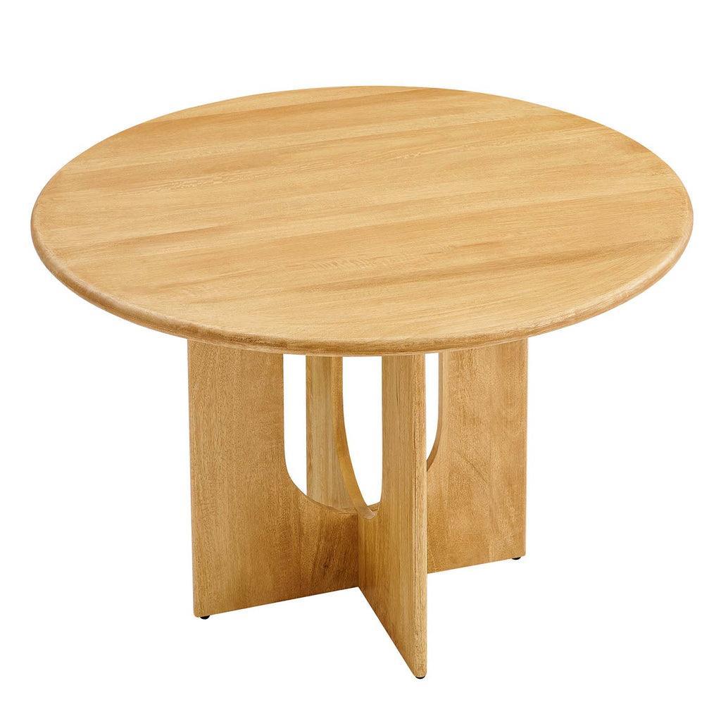 Modway Rivian Round 48" Wood Dining Table Solid Mango FredCo