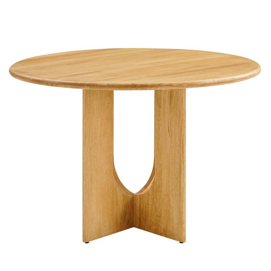 Modway Rivian Round 48" Wood Dining Table Solid Mango FredCo