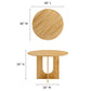 Modway Rivian Round 48" Wood Dining Table Solid Mango FredCo