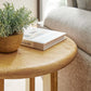 Modway Rivian Round Side Table Solid Mango Wood FredCo