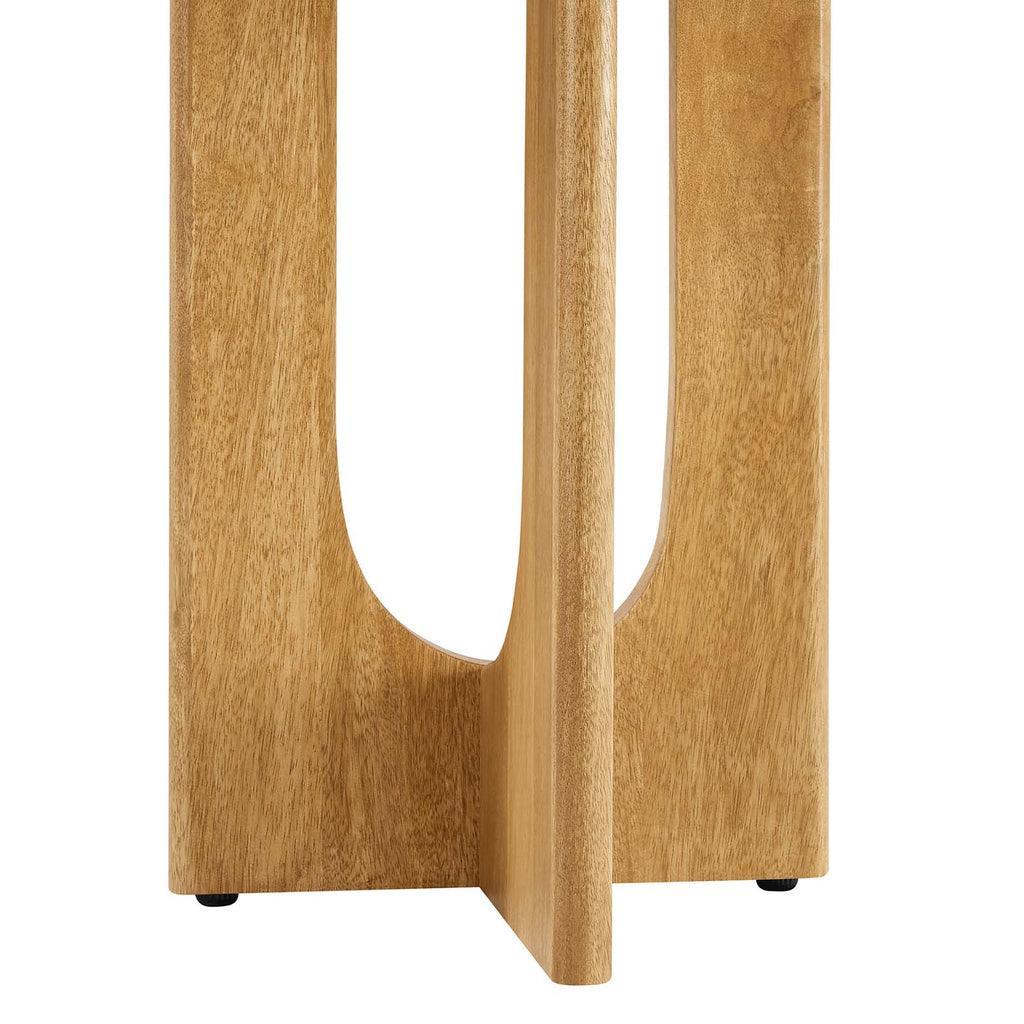 Modway Rivian Round Side Table Solid Mango Wood FredCo