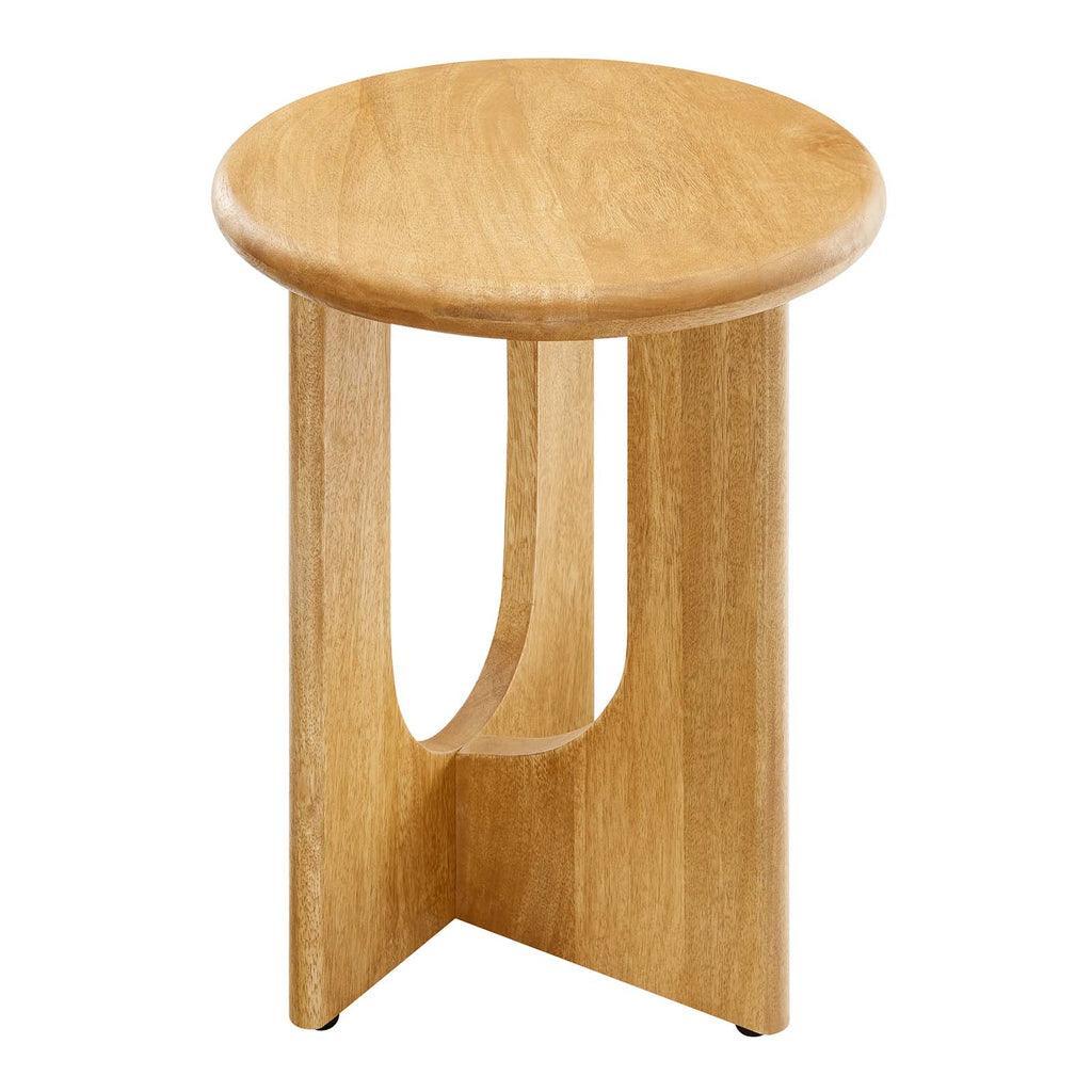 Modway Rivian Round Side Table Solid Mango Wood FredCo