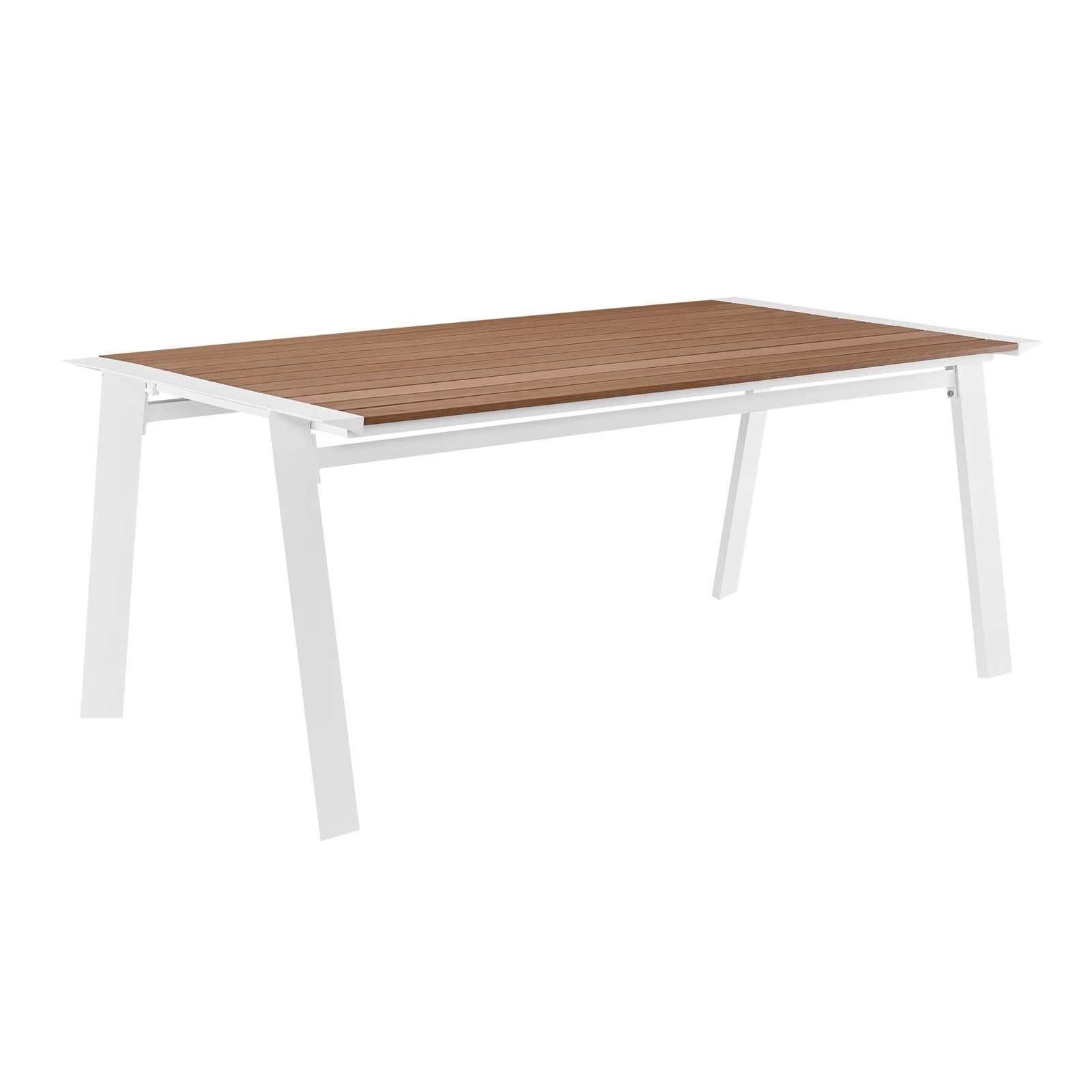 Modway Roanoke 73" Outdoor Patio Aluminum Dining Table FredCo