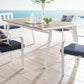 Modway Roanoke 73" Outdoor Patio Aluminum Dining Table FredCo