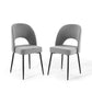 Modway Rouse Dining Side Chair Upholstered Fabric Set of 2 FredCo