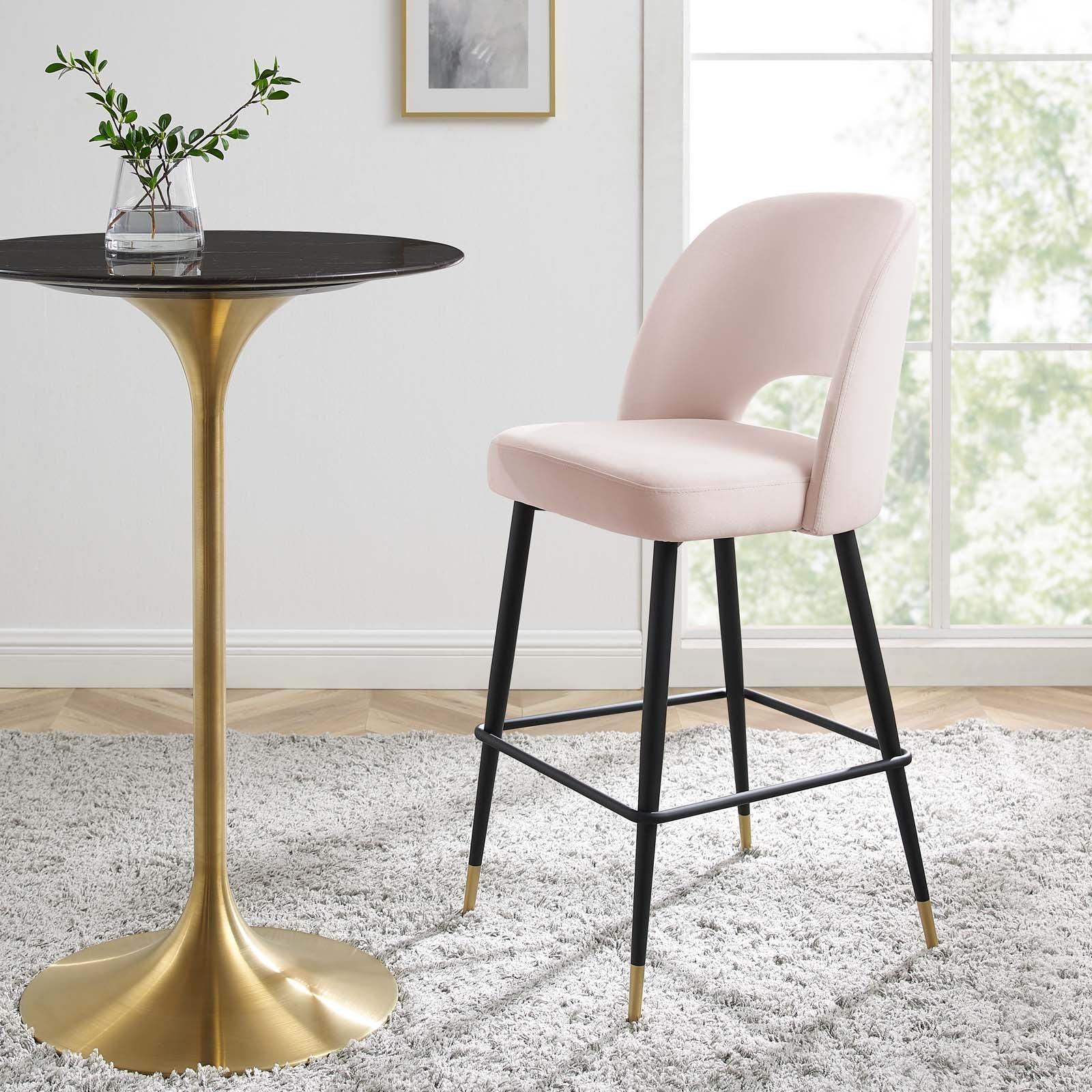 Modway Rouse Performance Velvet Bar Stool FredCo