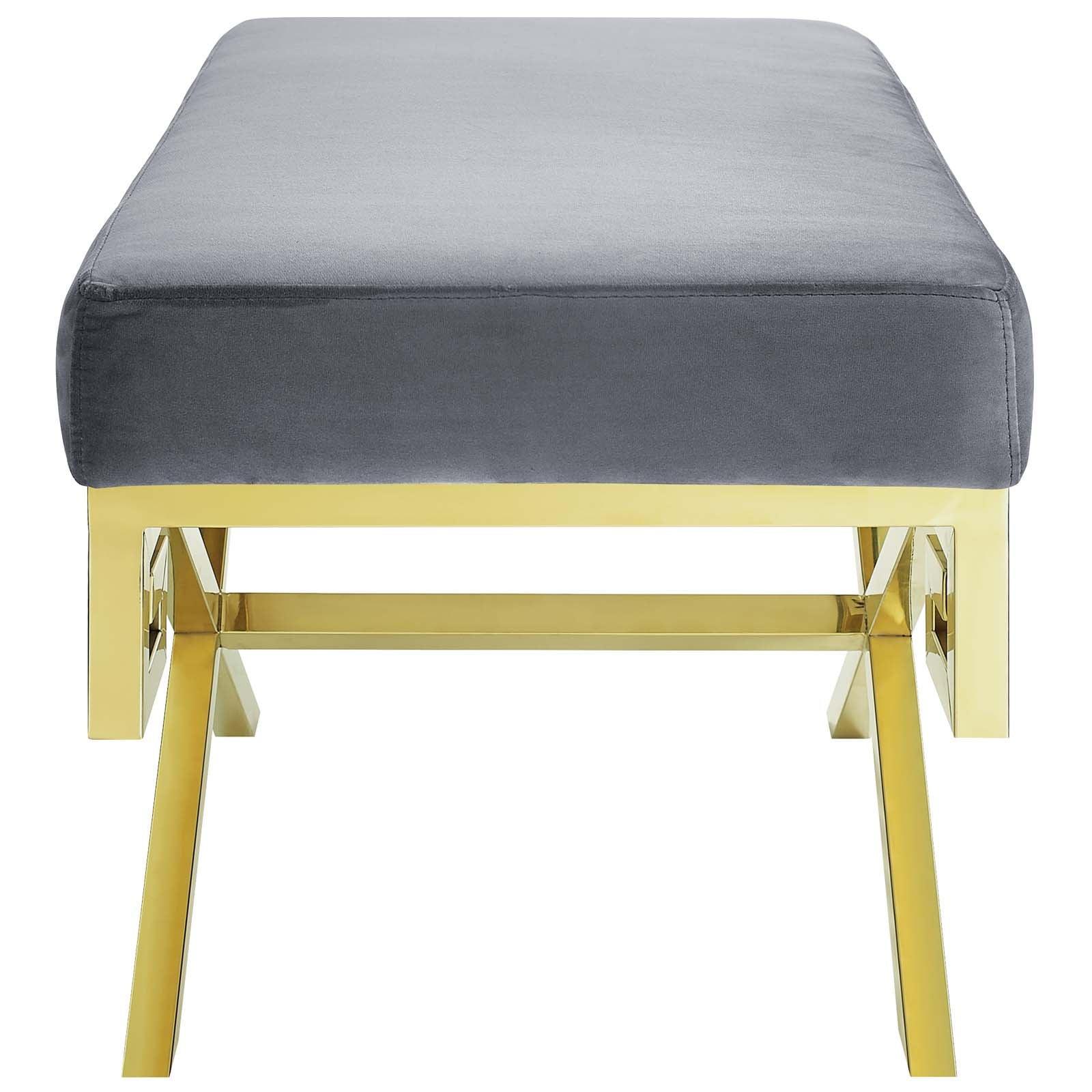 Modway Rove Velvet Performance Velvet Bench FredCo
