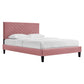 Modway Roxanne Performance Velvet King Platform Bed FredCo