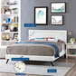 Modway Ruthie Full Vinyl Platform Bed with Round Splayed Legs FredCo