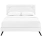 Modway Ruthie Full Vinyl Platform Bed with Round Splayed Legs FredCo