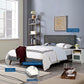 Modway Ruthie Queen Fabric Platform Bed with Round Splayed Legs FredCo