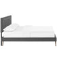 Modway Ruthie Queen Fabric Platform Bed with Round Splayed Legs FredCo