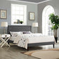 Modway Ruthie Queen Fabric Platform Bed with Squared Tapered Legs FredCo
