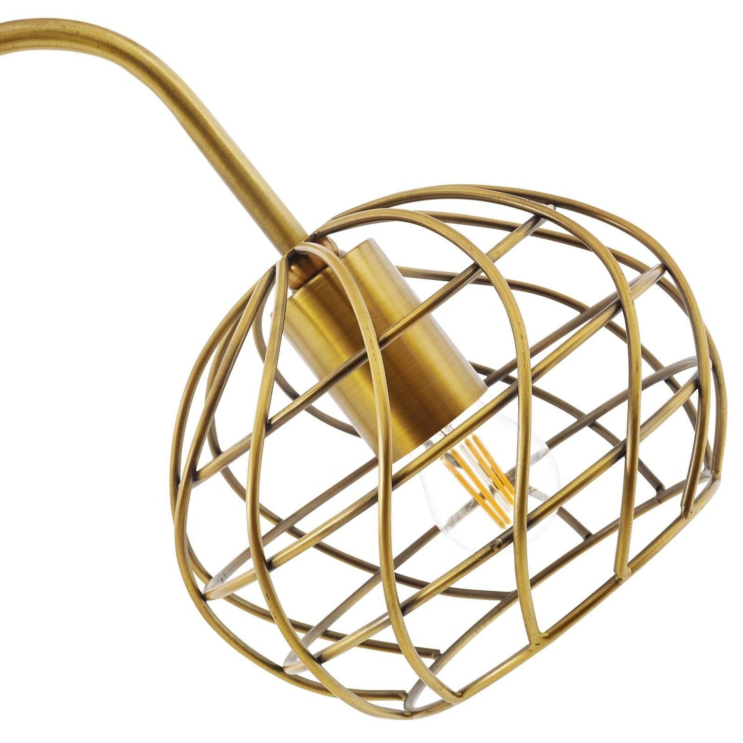 Modway Salient Brass and Faux White Marble Table Lamp FredCo