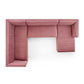 Modway Sanguine 3 Piece Performance Velvet Sectional Sofa Set FredCo