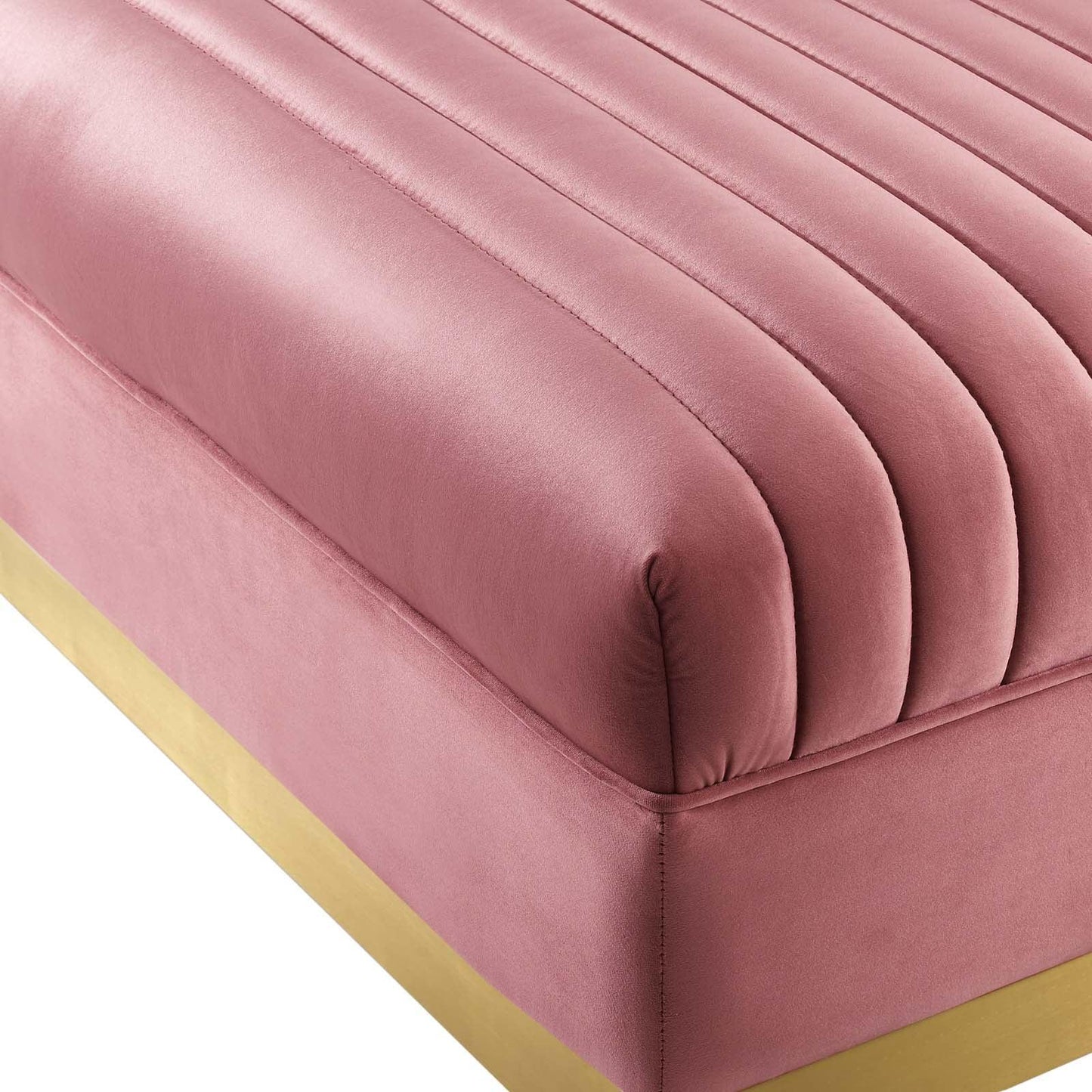 Modway Sanguine 3 Piece Performance Velvet Sectional Sofa Set FredCo