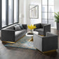Modway Sanguine 3 Piece Vertical Channel Tufted Upholstered Performance Velvet Set FredCo
