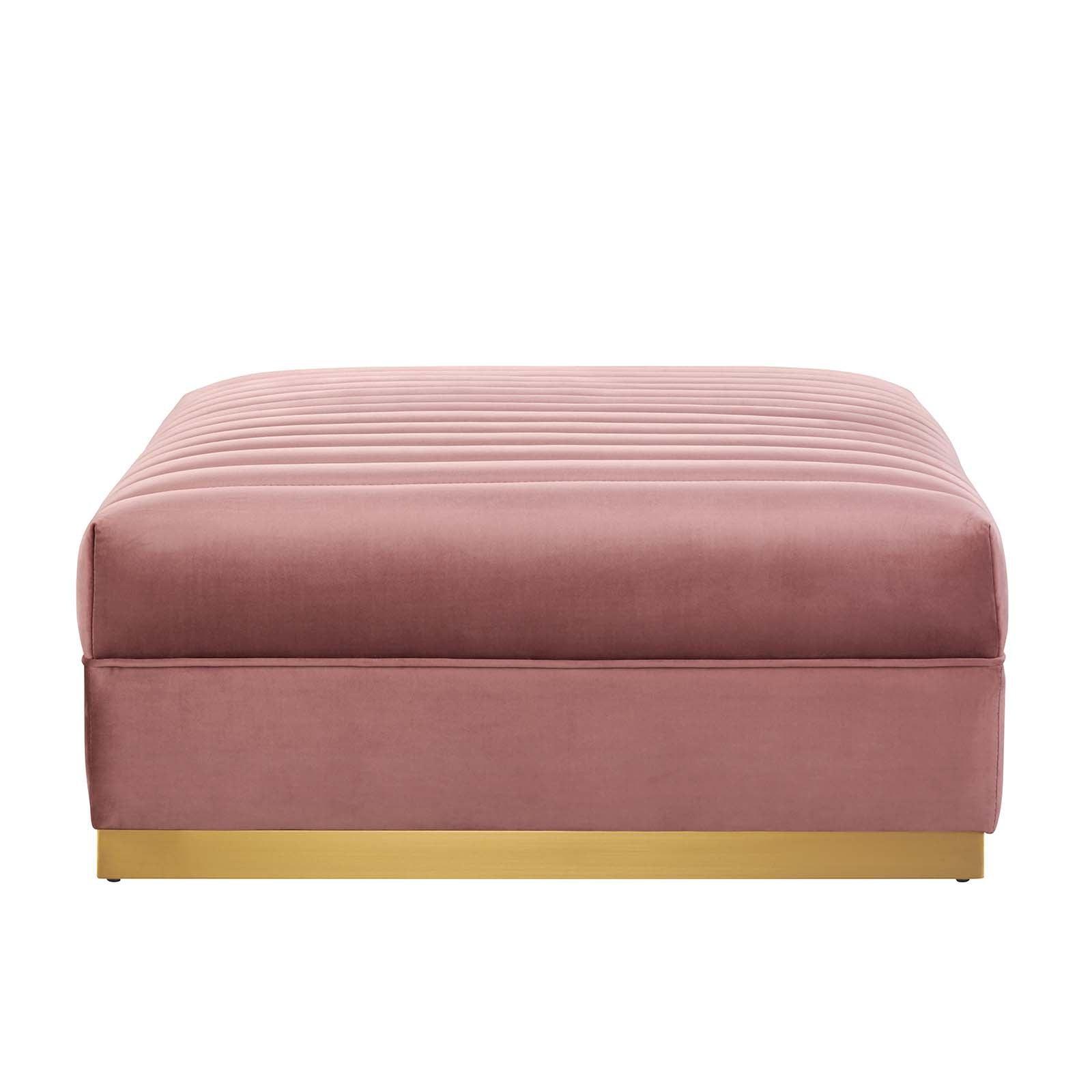 Modway Sanguine Channel Tufted Performance Velvet 4-Piece Modular Sectional Sofa FredCo
