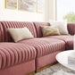 Modway Sanguine Channel Tufted Performance Velvet 4-Piece Modular Sectional Sofa FredCo