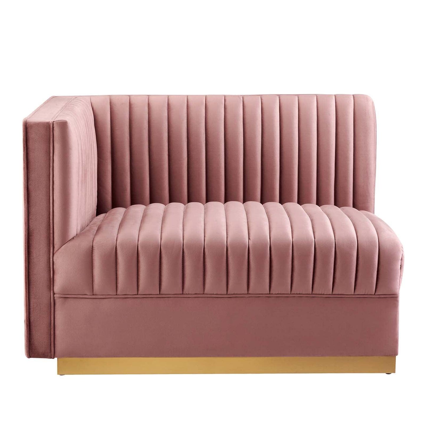 Modway Sanguine Channel Tufted Performance Velvet 4-Piece Modular Sectional Sofa FredCo