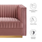 Modway Sanguine Channel Tufted Performance Velvet 4-Piece Modular Sectional Sofa FredCo