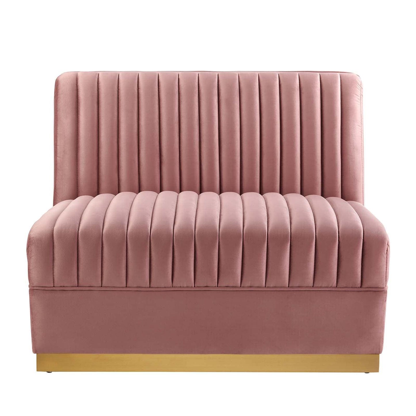 Modway Sanguine Channel Tufted Performance Velvet 4-Seat Modular Sectional Sofa FredCo