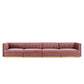 Modway Sanguine Channel Tufted Performance Velvet 4-Seat Modular Sectional Sofa FredCo
