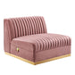 Modway Sanguine Channel Tufted Performance Velvet 5-Piece Left-Facing Modular Sectional Sofa FredCo