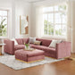 Modway Sanguine Channel Tufted Performance Velvet 5-Piece Left-Facing Modular Sectional Sofa FredCo