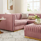 Modway Sanguine Channel Tufted Performance Velvet 5-Piece Left-Facing Modular Sectional Sofa FredCo