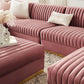 Modway Sanguine Channel Tufted Performance Velvet 7-Piece Left-Facing Modular Sectional Sofa FredCo