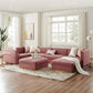 Modway Sanguine Channel Tufted Performance Velvet 7-Piece Left-Facing Modular Sectional Sofa FredCo