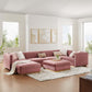 Modway Sanguine Channel Tufted Performance Velvet 7-Piece Right-Facing Modular Sectional Sofa FredCo