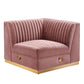 Modway Sanguine Channel Tufted Performance Velvet 7-Piece Right-Facing Modular Sectional Sofa FredCo