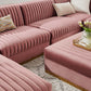 Modway Sanguine Channel Tufted Performance Velvet 7-Piece Right-Facing Modular Sectional Sofa FredCo