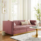 Modway Sanguine Channel Tufted Performance Velvet Modular Sectional Sofa Loveseat FredCo