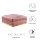 Modway Sanguine Channel Tufted Performance Velvet Modular Sectional Sofa Ottoman FredCo