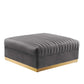 Modway Sanguine Channel Tufted Performance Velvet Modular Sectional Sofa Ottoman FredCo