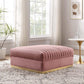 Modway Sanguine Channel Tufted Performance Velvet Modular Sectional Sofa Ottoman FredCo