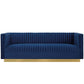 Modway Sanguine Vertical Channel Tufted Performance Velvet Sofa FredCo