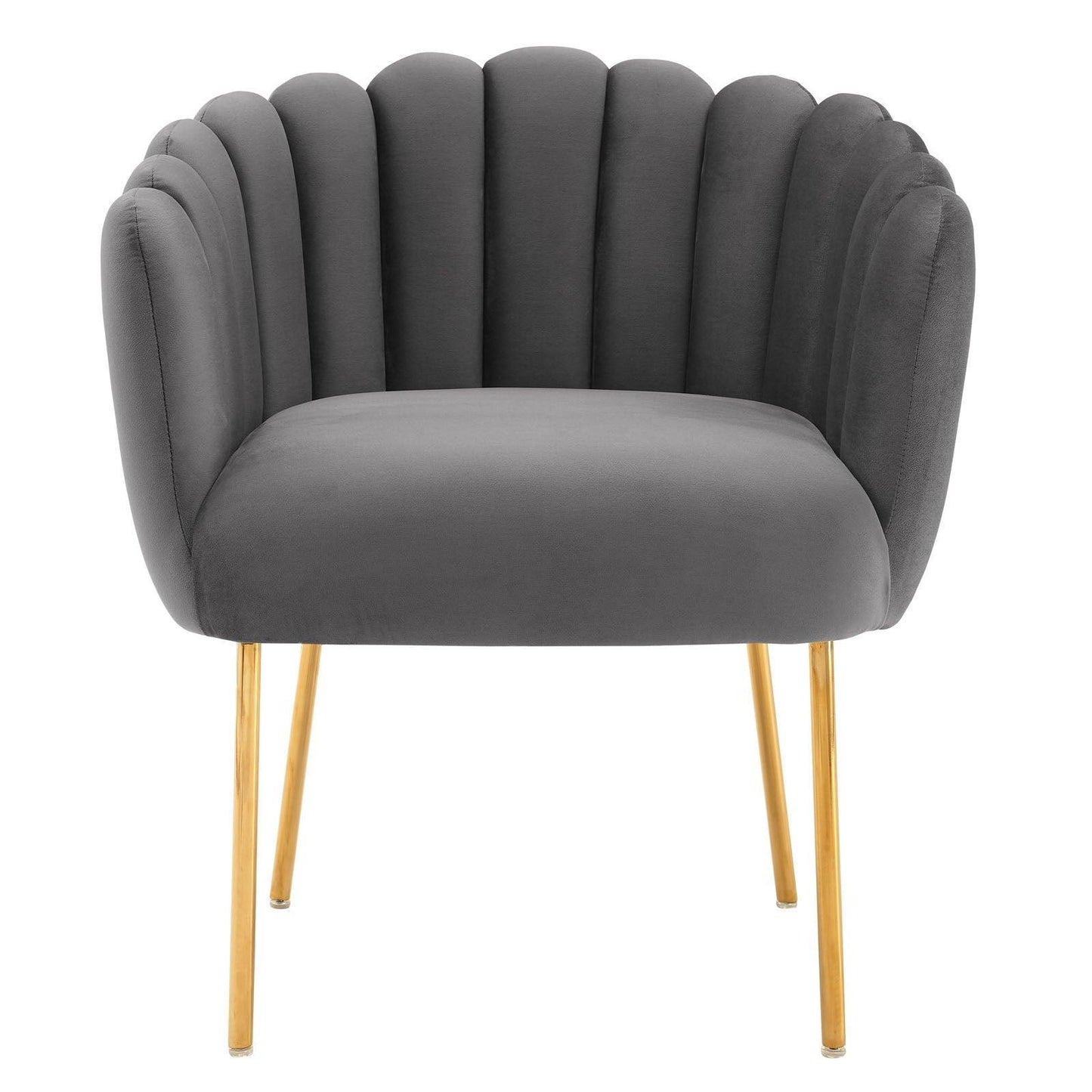 Modway Sanna Channel Tufted Performance Velvet Armchair FredCo
