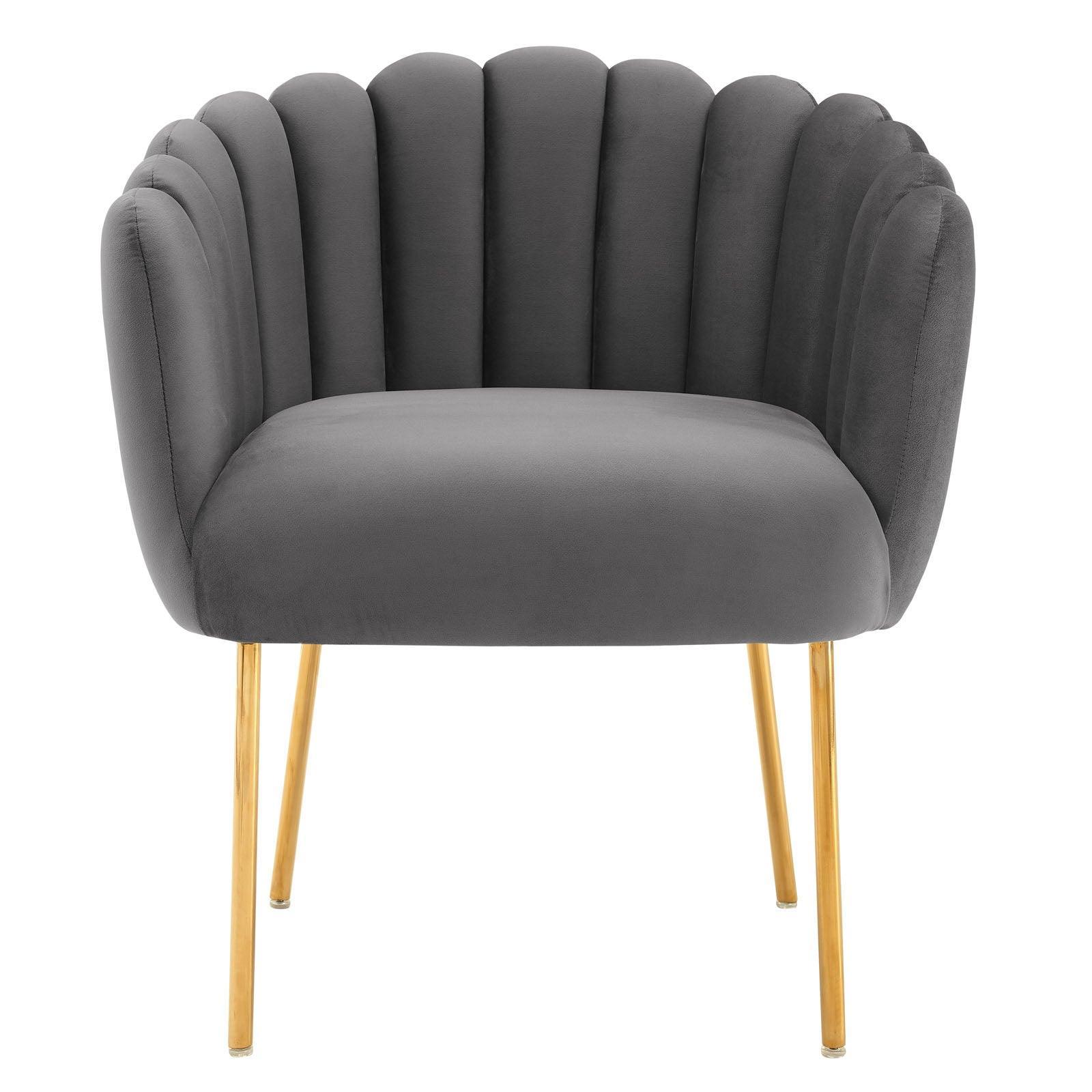 Modway Sanna Channel Tufted Performance Velvet Armchair FredCo