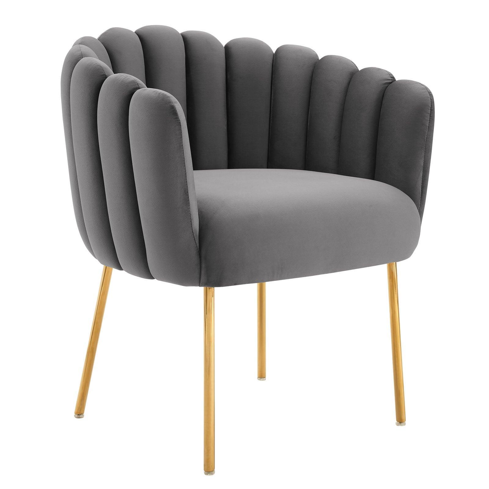Modway Sanna Channel Tufted Performance Velvet Armchair FredCo