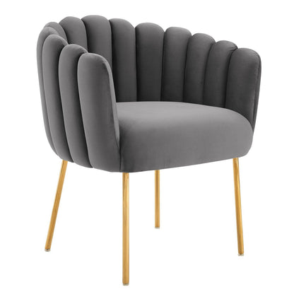 Modway Sanna Channel Tufted Performance Velvet Armchair FredCo