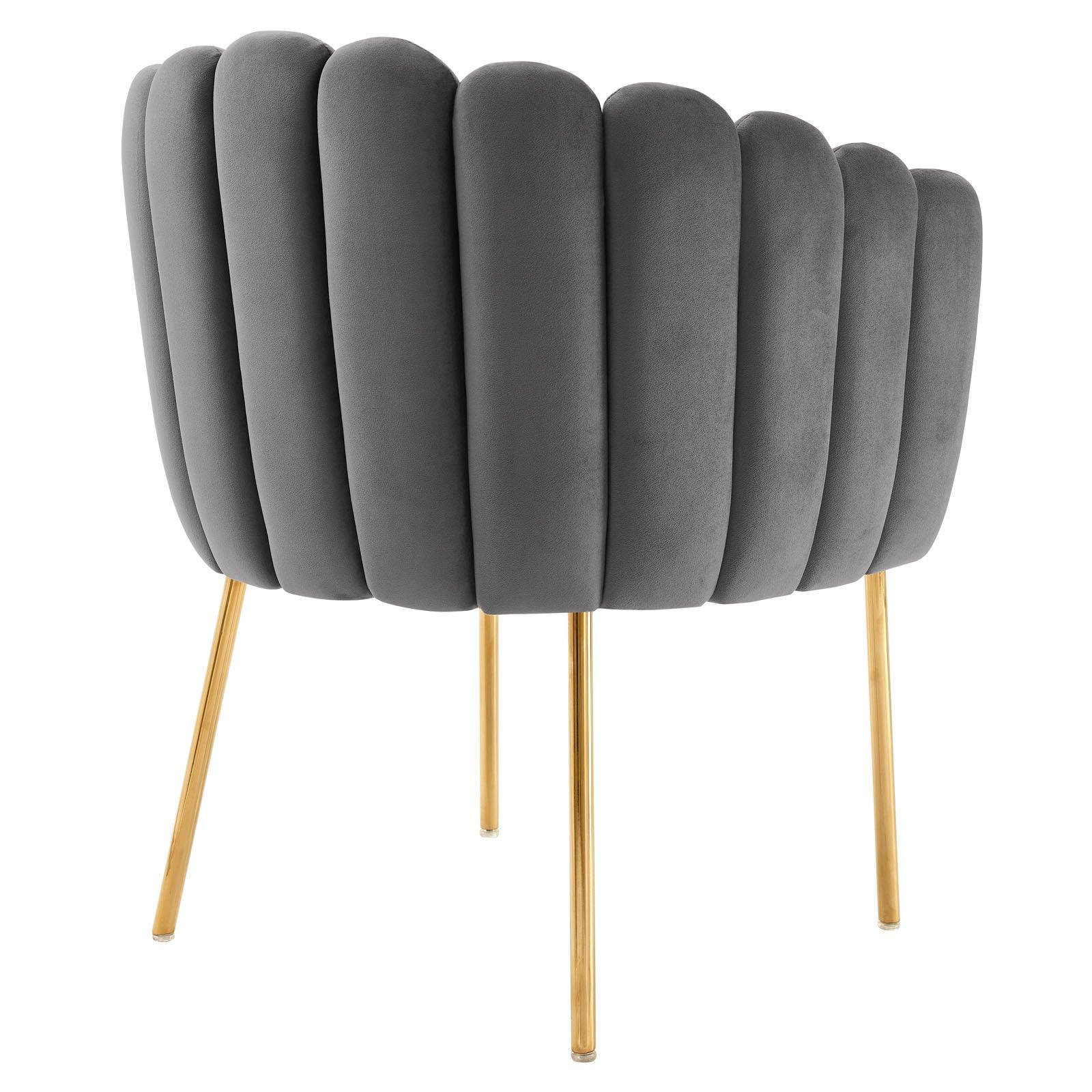 Modway Sanna Channel Tufted Performance Velvet Armchair FredCo